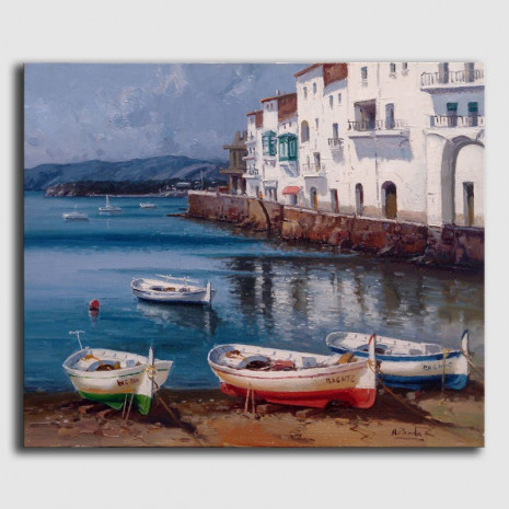 Marina al óleo - Cadaqués