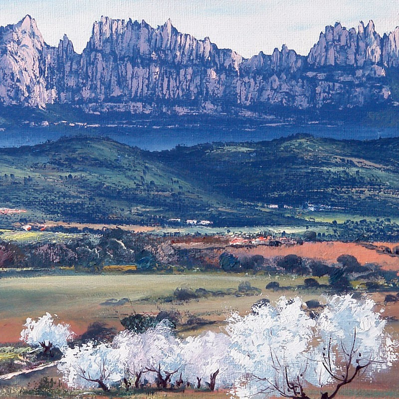 Cuadro paisaje Montserrat - Jordi Sugrañes