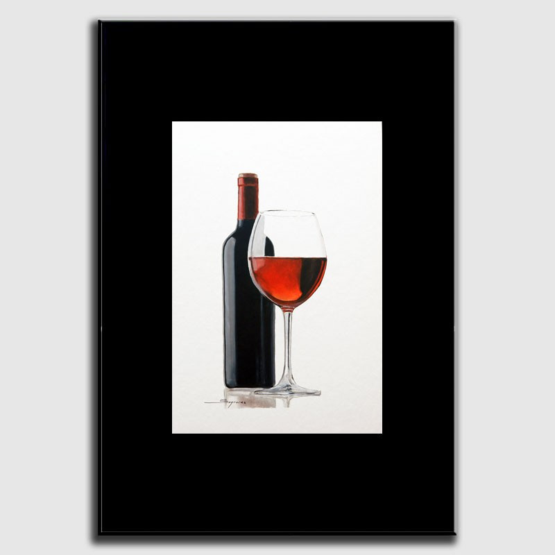 Dibujo en óleo sobre el vino Dibujo en óleo sobre el vino