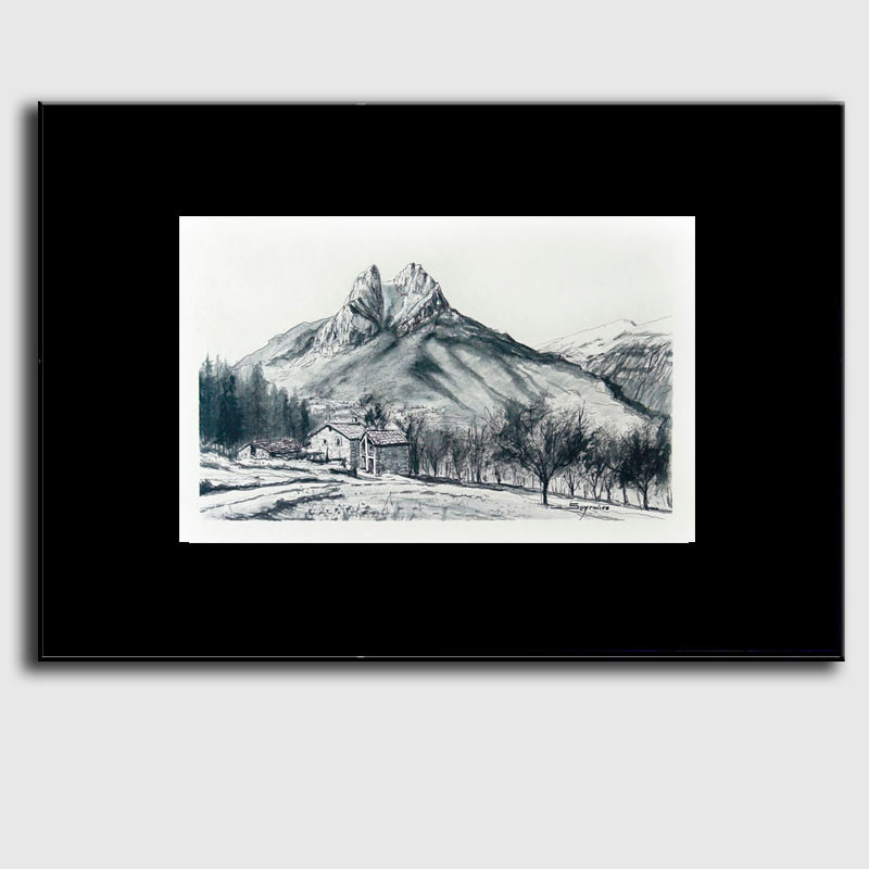 Dibujo Pedraforca Sugrañes Dibujo Pedraforca Sugrañes