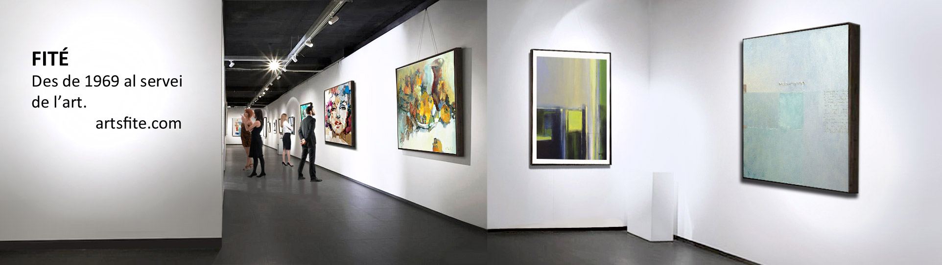 Exposició de quadres originals a la galeria d'art Arts Fité